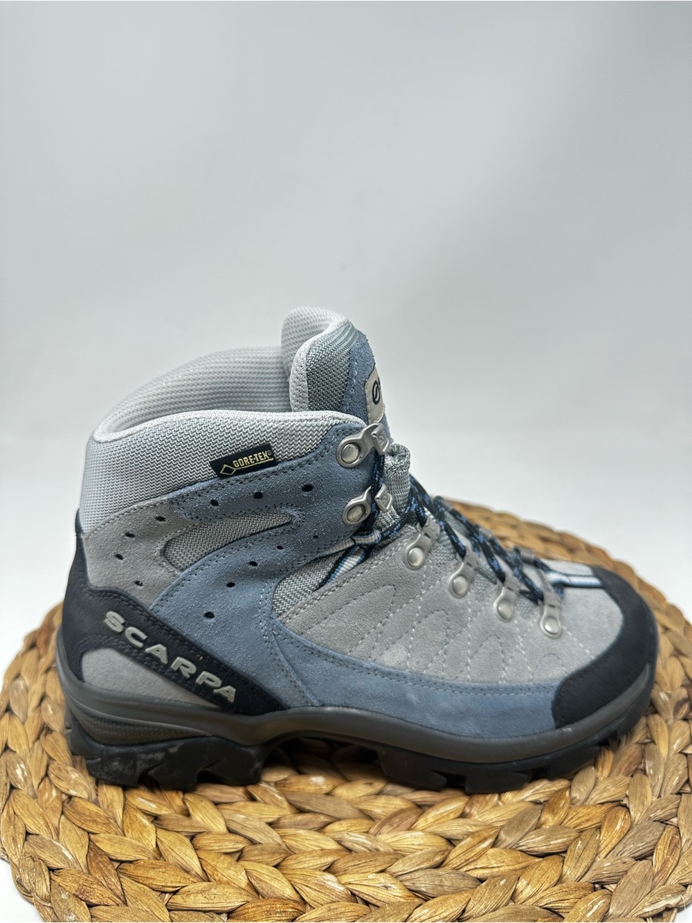 Scarpa Kailash GTX Gore-Tex Hiking Trekking Boots Grey Blue Size 7 Women's